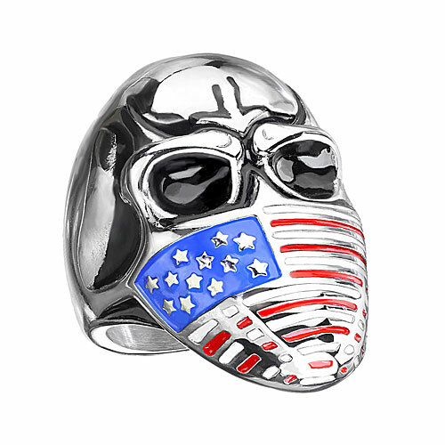 Biker rocker ring totenkopf - biker,