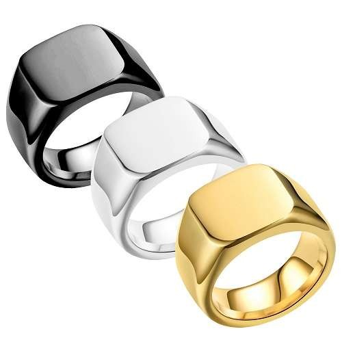 Herren siegelring edelstahl - herren,