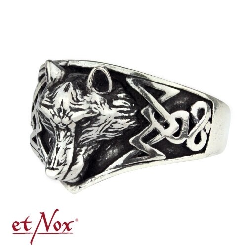 Wolf ring wolfskopf biker - wolf,