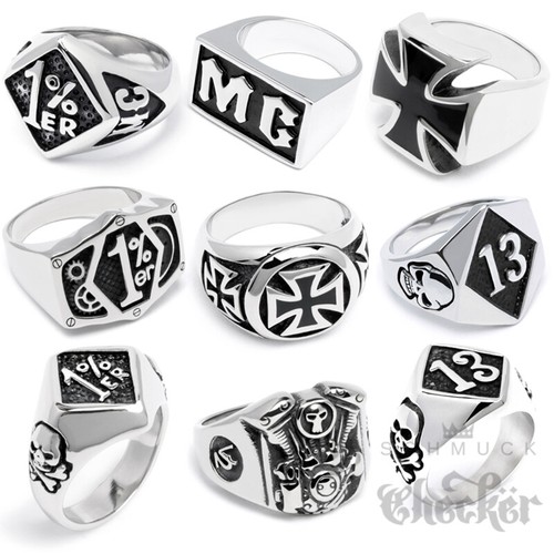 Edelstahl biker ring eisernes - biker,