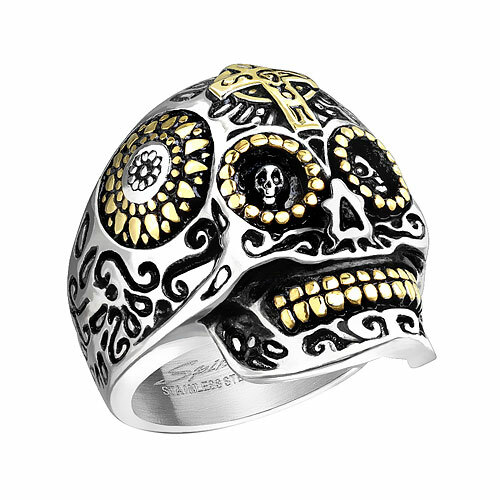 Biker rocker edelstahl ring - biker,