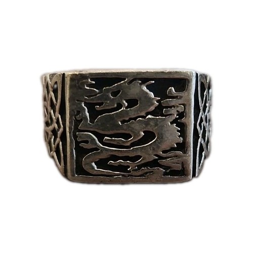 Silber ring chinesisch drachen - silber,