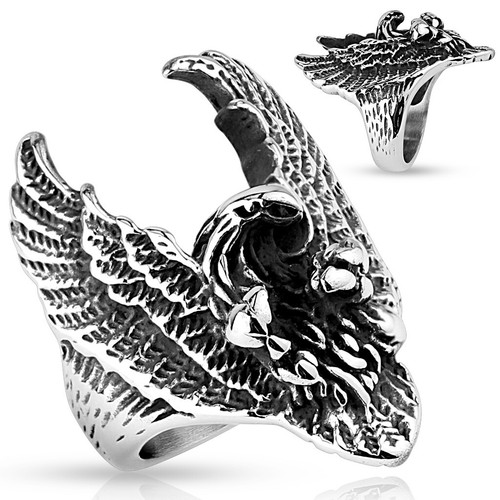 Ring herren biker gothic adler - ring,