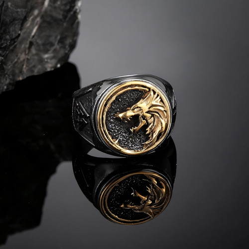 Fenrir wolf kopf ring - wolf,