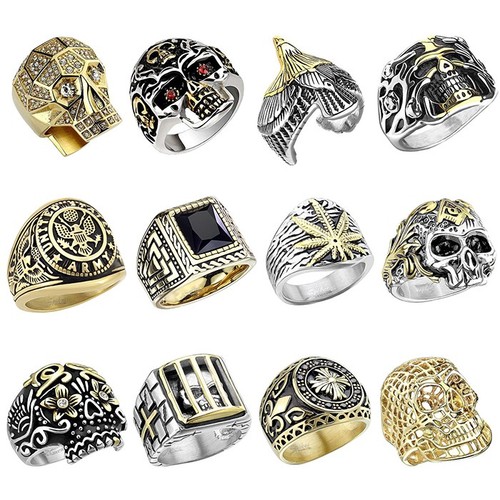 Massiver biker rocker ring - biker,