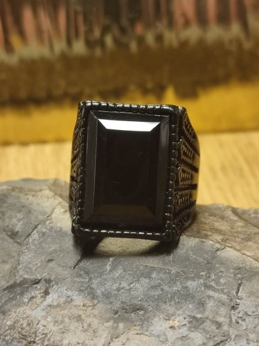 Herren ring tief schwarz - in,