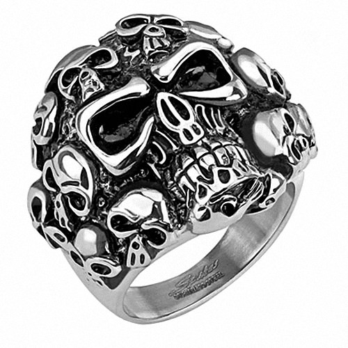 Biker rocker ring edelstahl - ring,