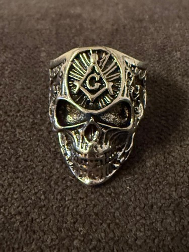 Biker ring totenkopf - biker-ring,, silber