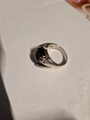Biker rocker ring sterling - rocker,