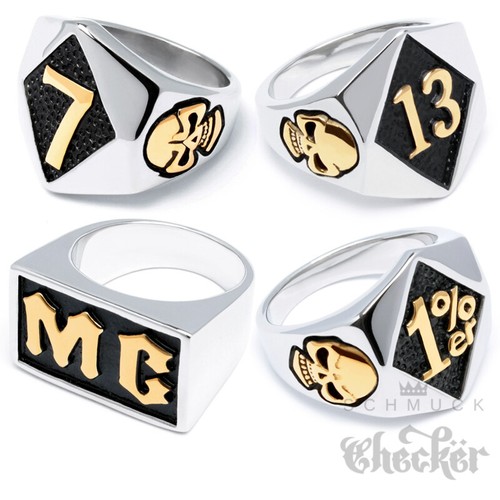 Edelstahl biker ring - biker,